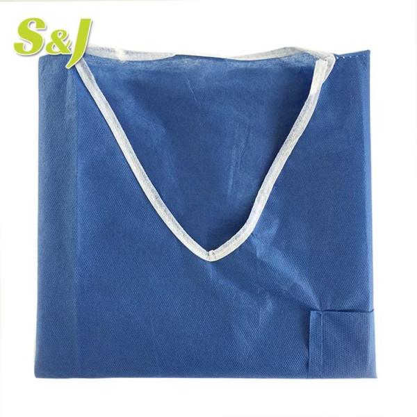 V Neck Disposable Scrub Suits For Sale SMS Non Woven Lab Gown