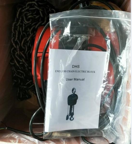 DHS Series 1 Ton Electric Chain Hoist 3 M/Min Lift Speed Energy Saving chain pulley hoist 1 ton electric chain hoist