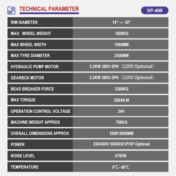 2.2KW 380V 3PH Truck Tyre Changer Machine For Car Maintenance