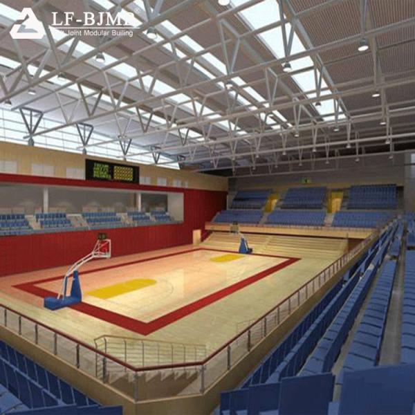 LF space frame prefab gym building badminton sport hall steel structure construction indoor center sport stadium roof