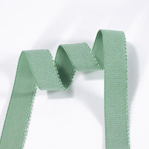 Custom color width bikini underwear jacquard pattern shiny satin bra strap elastic 20mm