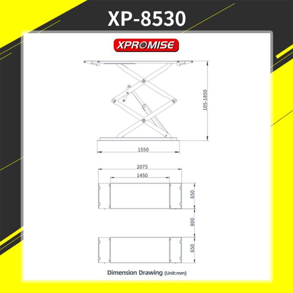 Ultra Thin 3000kg Hydraulic Scissor Car Lift For Garage Equipment