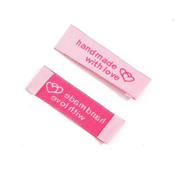 Custom Garment Tags And Labels , Folded Clothing Woven Labels