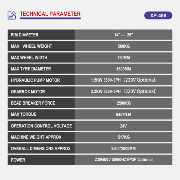 Garage 24V 50 / 60HZTruck Tire Changer Factory Supplier CE Approved