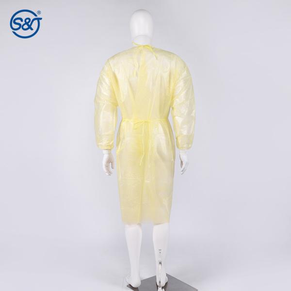 Hospital Yellow Disposable Isolation Gowns Medical Disposable Nursing Gowns