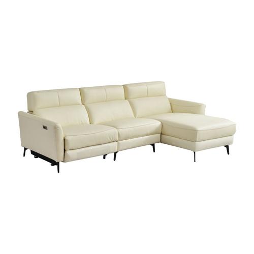 Modern Minimalist Living Room Corner Sofa Three-Seat Combination L-Shaped Chaise Longue Leather Function Electric Sofa