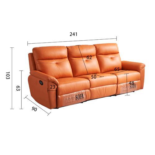 New Space Capsule Leather Function Sofa Modern Minimalist Living Room Three-Seat Electric Function Sofa
