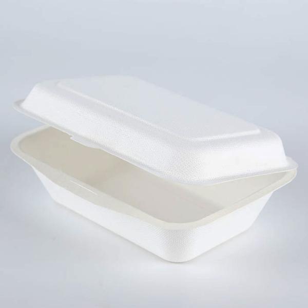 Heavy Duty 100% Natural Sugarcane Biodegradable Compostable Bagasse, Eco-friendly paper alternative take out fast food box