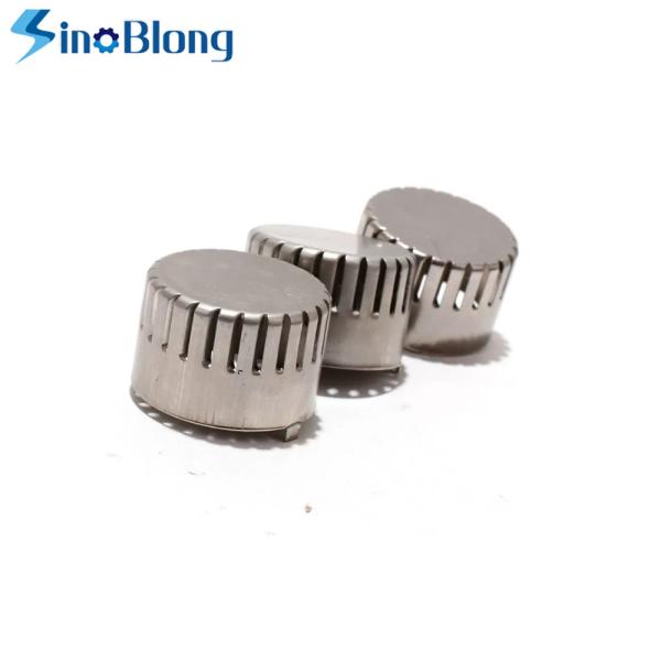 Aluminum Stamping Blanks Round Auto Parts Bending Process Nickle Plating