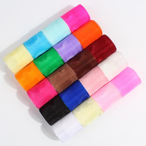 Wide Christmas Decoration Ribbon Tape Organza Ribbon For Gift Packing
