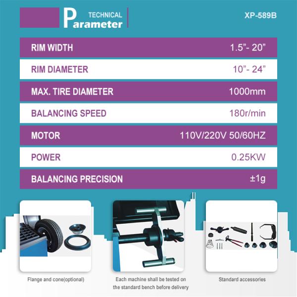 Popular Car Wheel Balancing Machine High Precision Spindle Cheap Wheel Balancer
