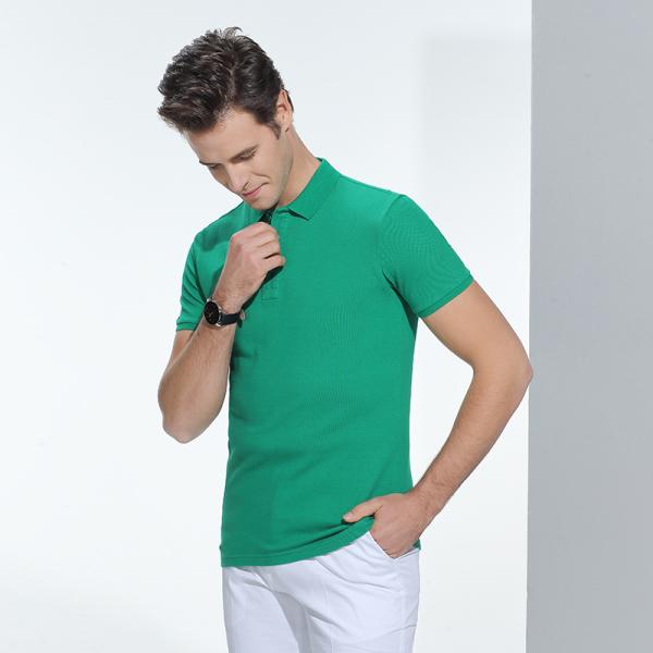 Cotton Pique Mens Custom Clothing Short Sleeve High Quality