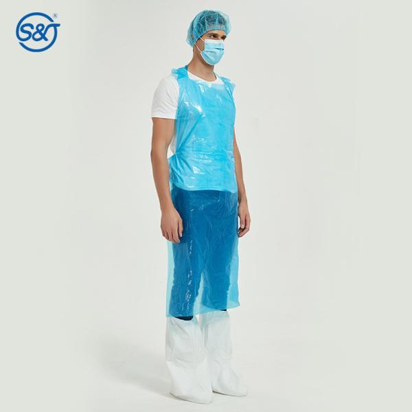 Food Industry Disposable Waterproof Aprons 4 Color PE Disposable Apron