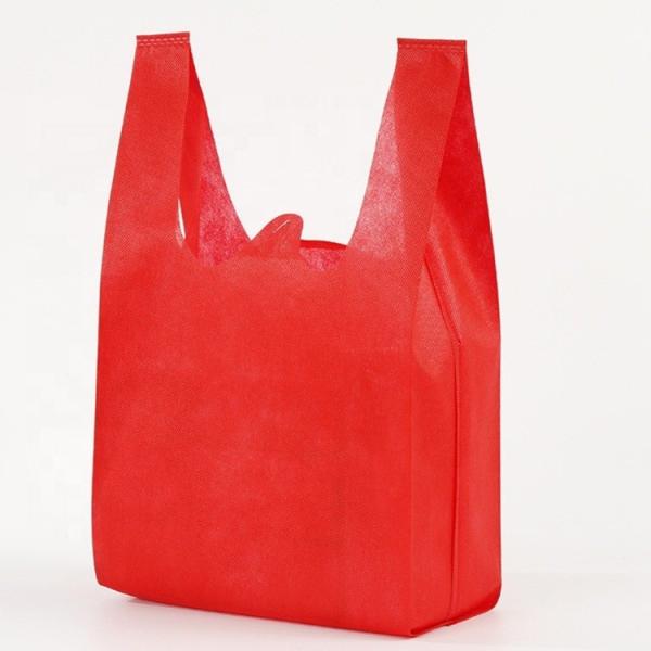 Grocery Nonwoven Shopping Bag Promotional D W U Cut Reusable Wholesale