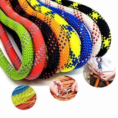Outdoor colored climbing rope 8mm 10mm 12mm 14mm 16mm 18mm high altitude static safety rope