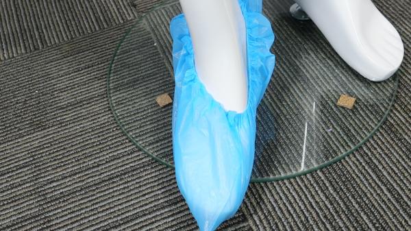 S&J Blue Plastic Protective Shoe Covers SBPP CPE Plastic Protective Foot Covers