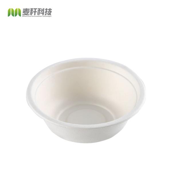 Biodegradable Sugarcane Bagasse Bowl 500ml(16oz) Sugarcane Pulp Customized 16oz >10 Disposable,sustainable