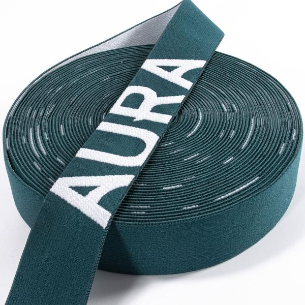 Custom jacquard printed elastic band designer woven knitted soft wide elastic waist band for underwear boxer