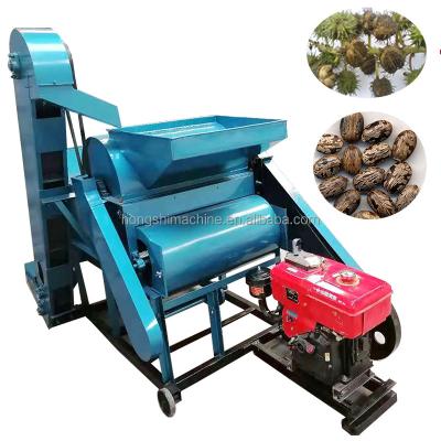 1000-1200kg/h Fiber Decorticating Machine , Diesel Castor Beans Peeling Machine