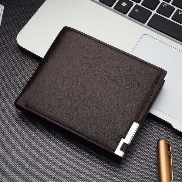 Wallet Men's Short Iron Edge Korean Youth Men's Horizontal Wallet Trend Card Holder