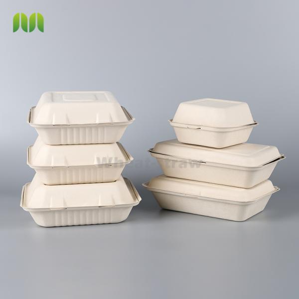 Sugarcane Pulp Dinnerware Sets 100% Biodegradable Disposable Food Packaging Storage Container sugarcane bagasse clamshell