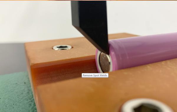 les batteries réutilisées réparent le nickel enlèvent la poinçonneuse pour la soudure de cellule de batterie