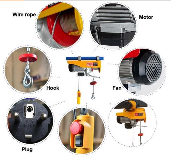 PA Electric Cable Hoist 110V-220V , Electric Crane Hoist Wireless Remote Control PA Hoist