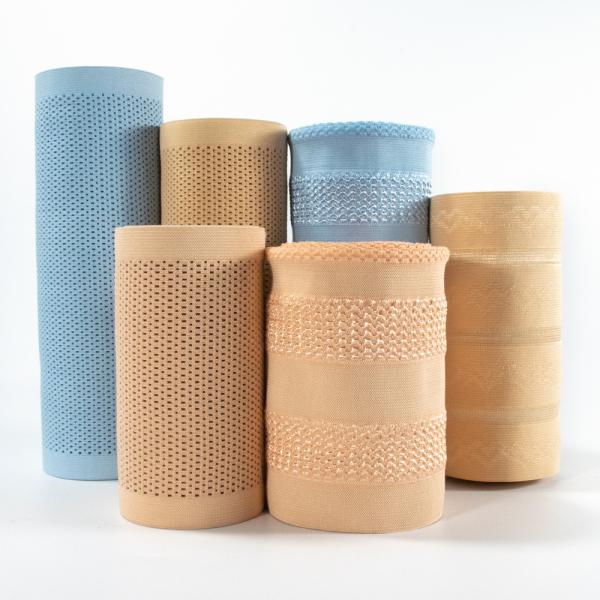 Sustainable woven polyester fabric crochet mesh elastic bandage medical band for belly wrap