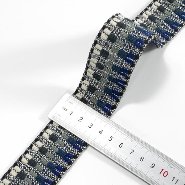 40mm wide colorful polyester cotton jacquard weave webbing canvas belt handbag luggage straps shoes garment