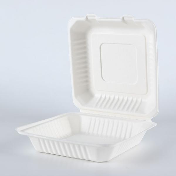 Best selling eco-friendly Water and oil proof Bagasse clamshell paper tableware