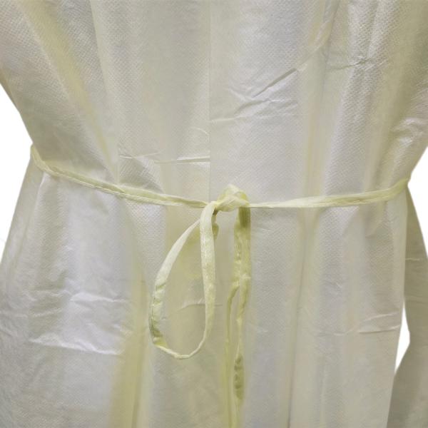 Chemotherapy gowns disposable yellow color waterproof medical surgical en14126 isolation gown