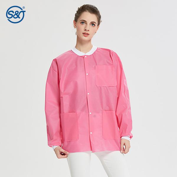 S&J Dental laboratory disposable spunlace jacket can be washed
