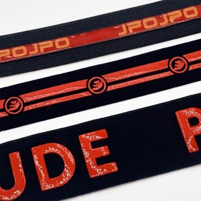 custom letter printed nylon silicone elastic gripper band for clothing