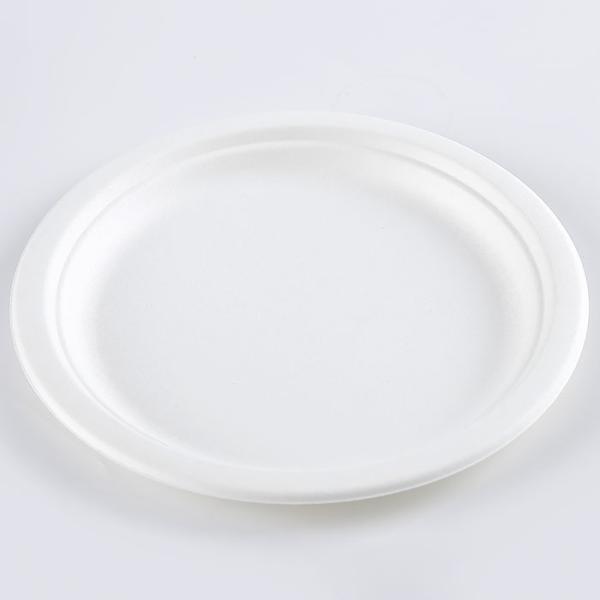 Eco-friendly Biodegradable Baggasse RoundCake Disposable Steak Round Dessert Plate