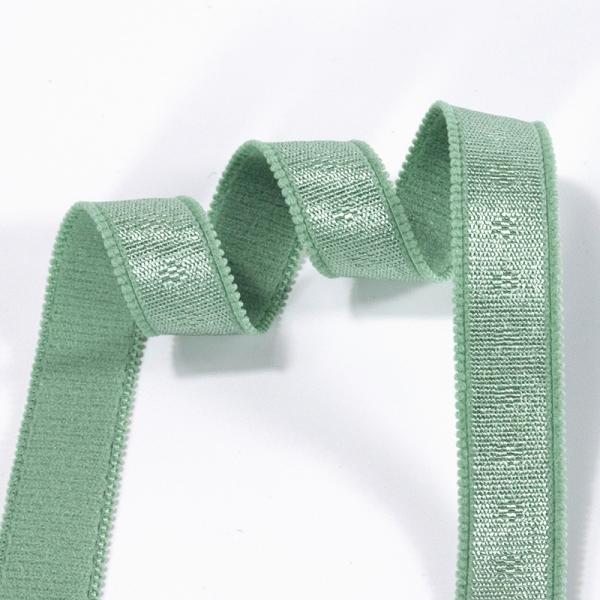 Custom color width bikini underwear jacquard pattern shiny satin bra strap elastic 20mm