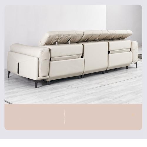 Living Room Leather Small Apartment Straight Row Leisure Sofa Designer Creative Modern Minimalist Combination Sofa