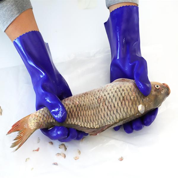 Cotton Interlock Liner PVC Sandy Coated Work Gloves Fishing Gloves PVCM-03
