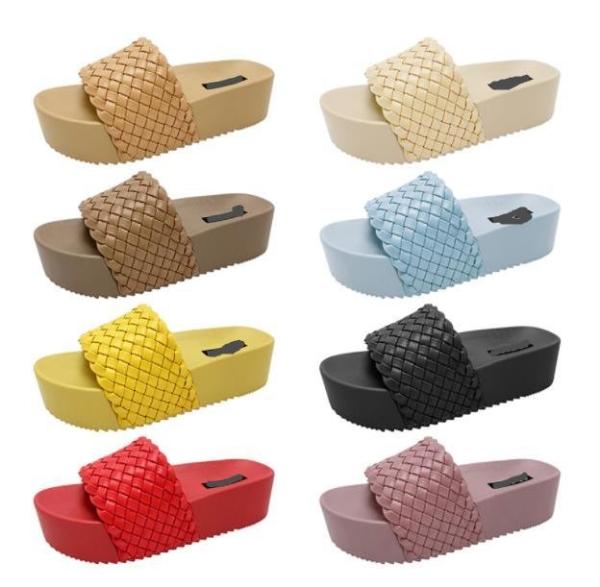 Indoor Outdoor Adult Pu Slide Slippers High Heels Fashion