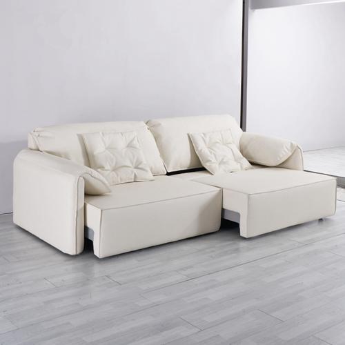 New Modern Minimalist Elephant Ear Sofa Leather Nordic Living Room Straight Row Smart Sofa