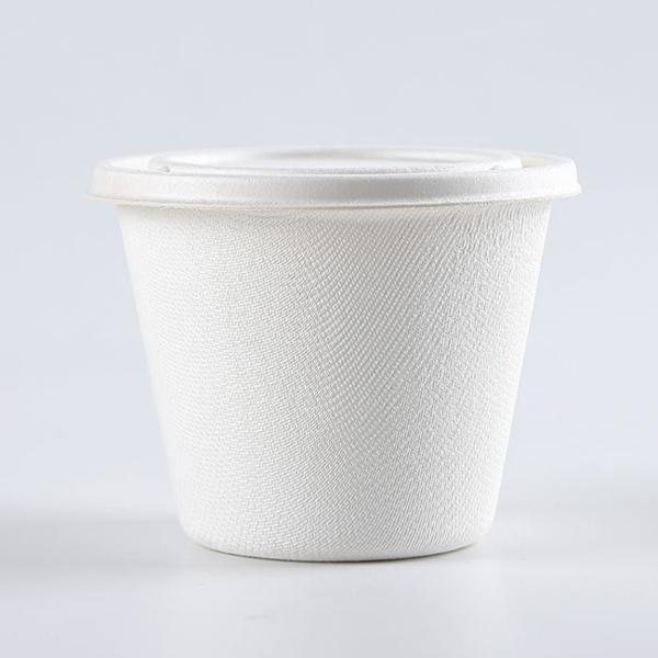 Brc Awarded 16oz Plastic Free Disposable Food Containers , Eco Friendly Biodegradable Soup Bowls
