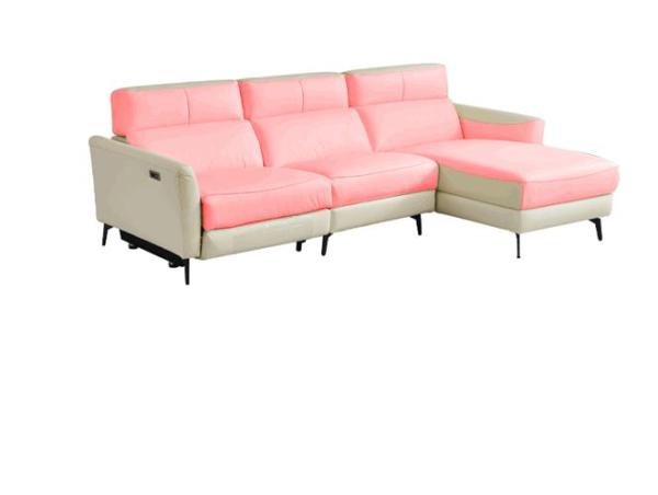 Modern Minimalist Living Room Corner Sofa Three-Seat Combination L-Shaped Chaise Longue Leather Function Electric Sofa