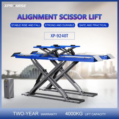 Super Thin Car Scissor Lift 24V Safety Control 4000kg For Wheel Alignment