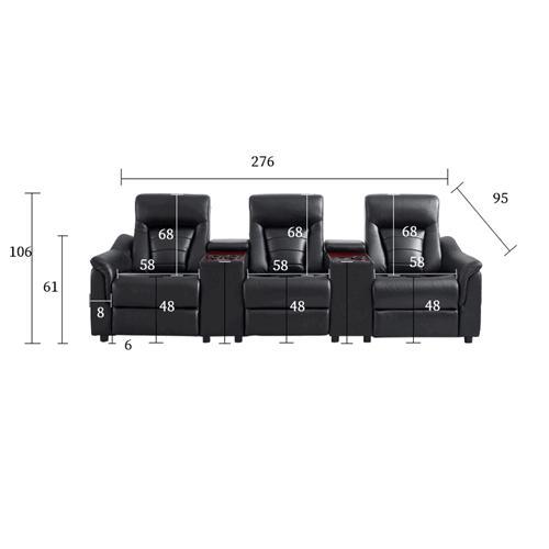 New Cinema Sofa Electric Sofa Multi-Function Slot Control Sofa Tech Cloth Electric Sofa Combination