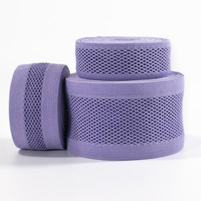 Breathable high elasticity nylon wide mesh elastic bra strap for clothing