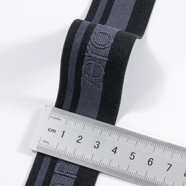 Manufacturer Soft jacquard embossed logo wide elastic waist band nylon rubber elastic band for trousers
