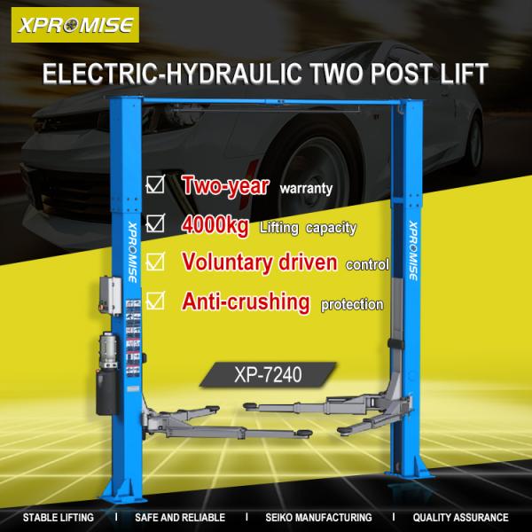 24V Safety Control Hydraulic Post Lift Portable 2 Post Car Lifts For Home Garage