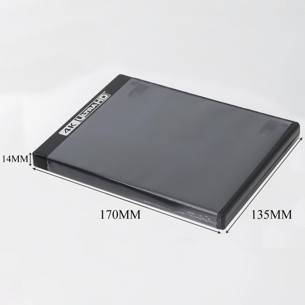 Portable Plastic Packing Clear DVD CD Box Cover 4K Ultra HD UHD Blu Ray DVD Case