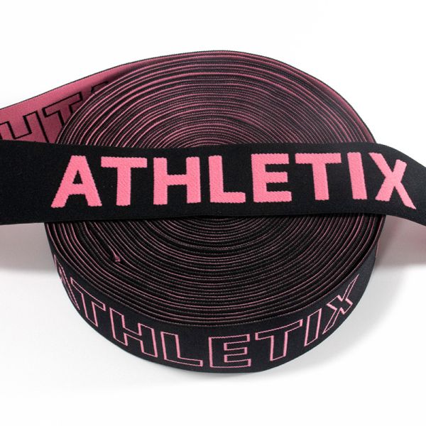 Custom Printed Brand Fashion Label Polyester Woven Knitted Jacquard Soft Elastic Waist Band For Clothes