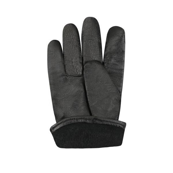 Hot sale black color genuine cowhide leather driver gloves