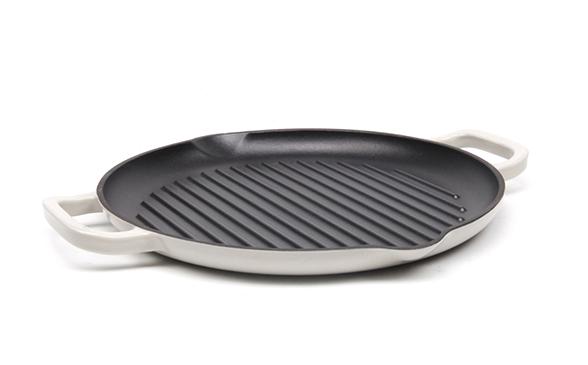 Enameled Cast Iron Round Grill Pan